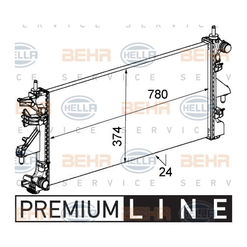 HELLA K&uuml;hler, Motork&uuml;hlung BEHR HELLA SERVICE *** PREMIUM LINE ***