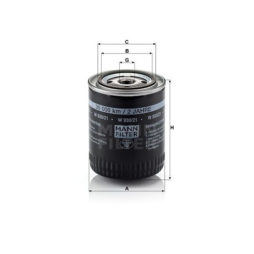 MANN-FILTER &Ouml;lfilter