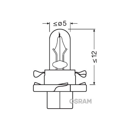 OSRAM Gl&uuml;hlampe, Instrumentenbeleuchtung ORIGINAL