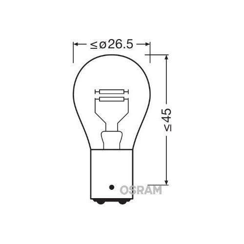 OSRAM Gl&uuml;hlampe, Brems-/Schlusslicht ORIGINAL